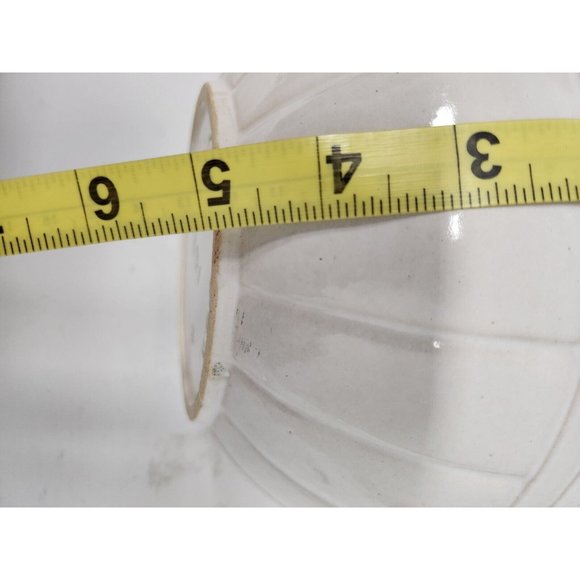 Vintage Roseville Ohio Pottery RRP Co 8" Mixing Bowl White Ribbed Stoneware - Picture 10 of 10